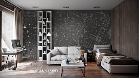 Фотообои в интерьере артикул Induction 13, INDUCTION, Wall street Фотообои в интерьере артикул Induction 13, INDUCTION, Wall street
