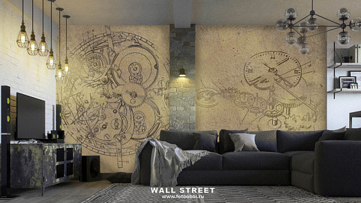 Фотообои в интерьере артикул Induction 12, ИНДУКЦИЯ / INDUCTION, Wall street