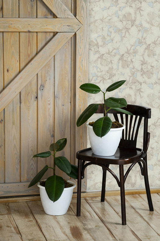 Обои в интерьере артикул 6211-1, Ирисы, МОФ Обои в интерьере артикул 6211-1, Ирисы, МОФ